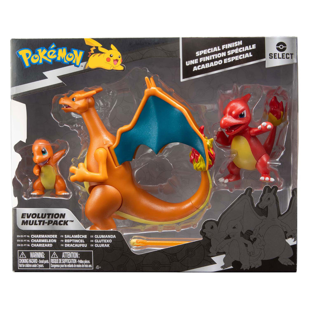 Jazwares Pokémon Evolution Multipacks Figur – Glumanda, Charmeleon Glurak