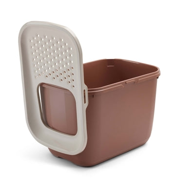Savic Katzentoilette Hop in Champagnerrosa Terrakotta