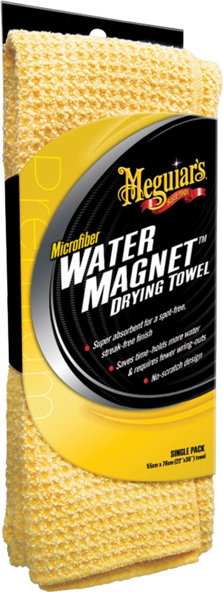 Meguiar's Meguiar's Wassermagnet-Trocknungstuch – extra großes Mikrofaser-Trocknungstuch fürs Auto – sehr saugfähig – Handtuch für die Autopflege