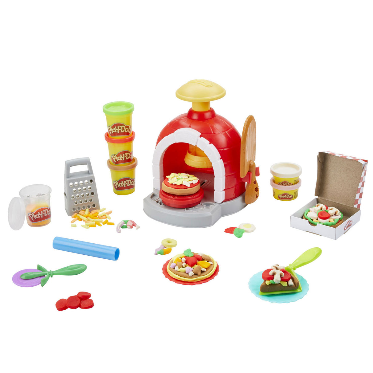 Play-doh Pizzaofen-Spielset – Modelliermasse – inklusive 6 Töpfe – Basteln für Kinder