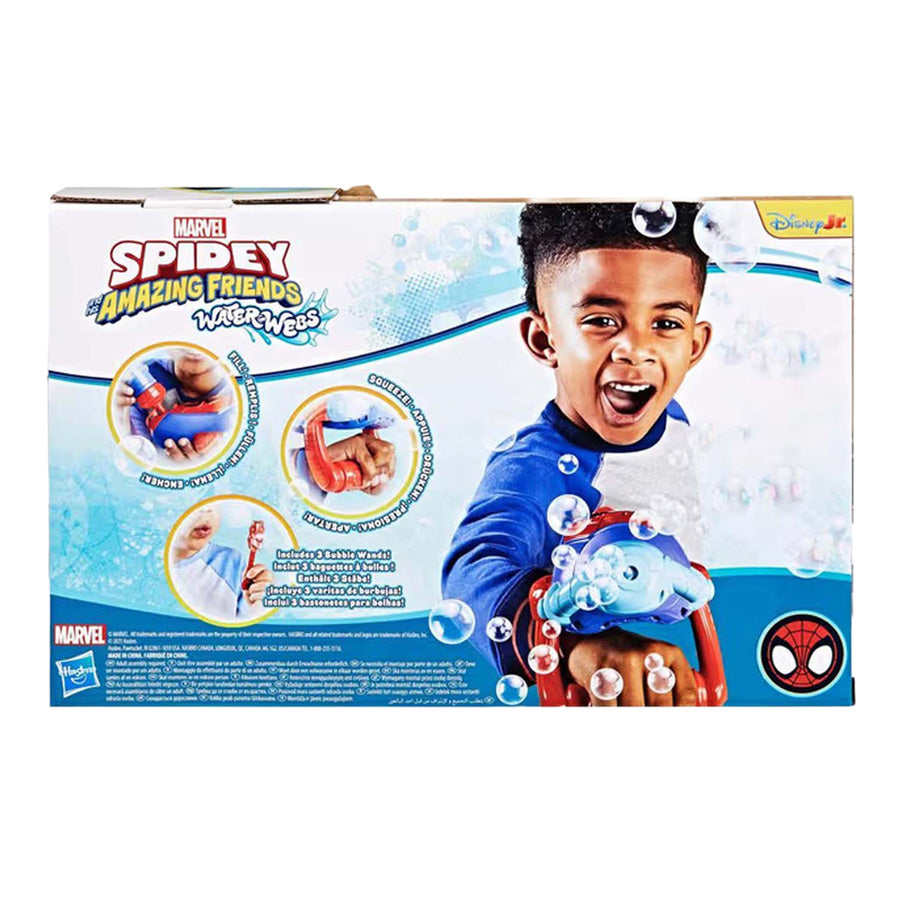 Spidey and his amazing friends spidey water-webs bellenblaasmachine - met bellenblaas