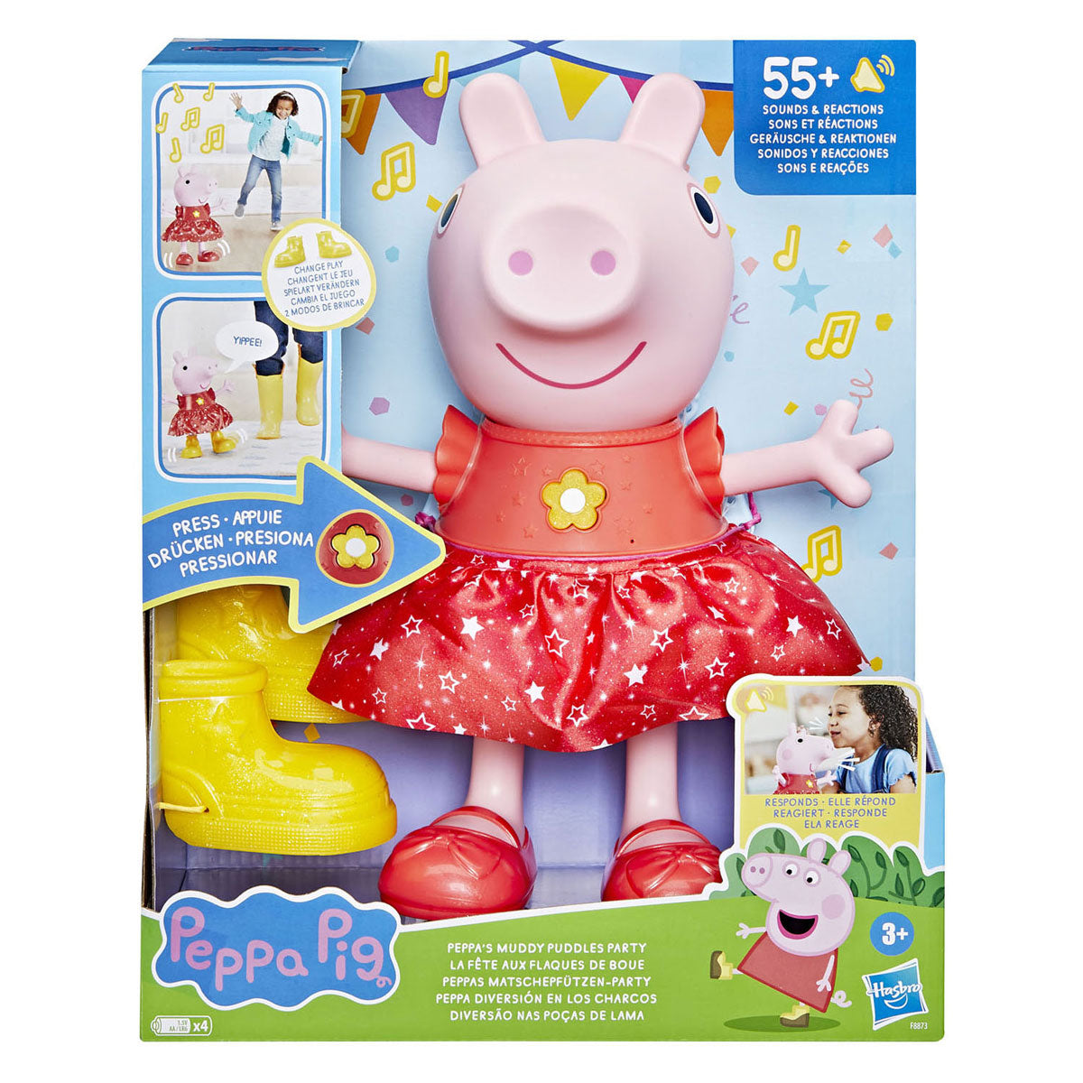 Peppa Wutz Peppas Schlammpfützen-Party – interaktive Puppe