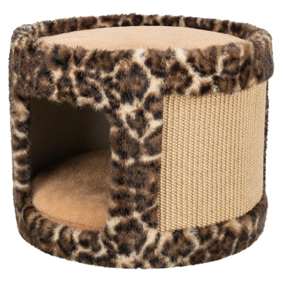 Trixie Kratztonne Leo-Leopardenmuster braun