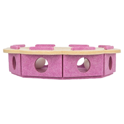 Trixie hole'n'roll bloem vilt roze beige