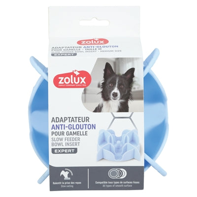 Zolux slowfeeder inzet stuk voor voerbak silicone blauw