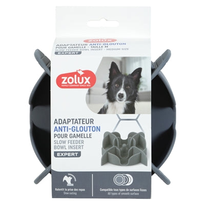 Zolux slowfeeder inzet stuk voor voerbak silicone grijs