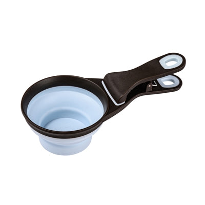 Zolux voerschep 2 in 1 schep afsluitklem silicone blauw