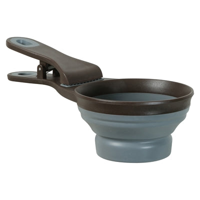 Zolux voerschep 2 in 1 schep afsluitklem silicone grijs