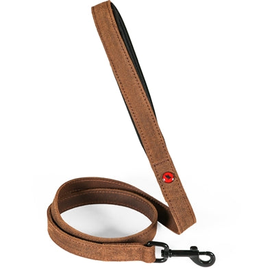 Zolux expert hondenriem premium leer neopreen bruin