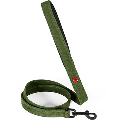 Zolux expert hondenriem premium leer neopreen groen