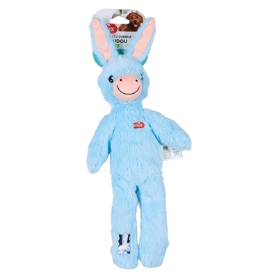 Zolux furry farm ezel hassan pluche met touw blauw