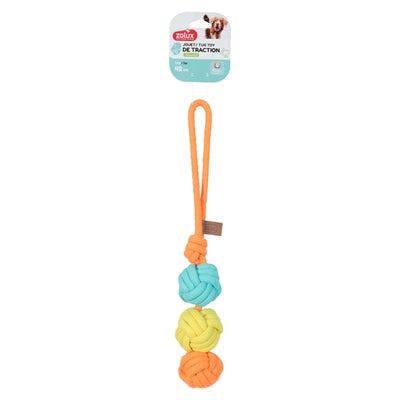 Zolux flostouw twist met 3 touwballen meerkleurig
