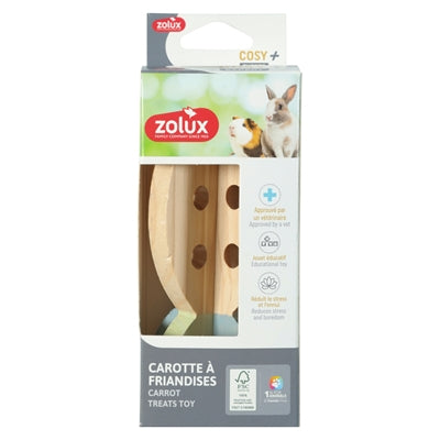Zolux fourageerwortel cosy snack houder hout