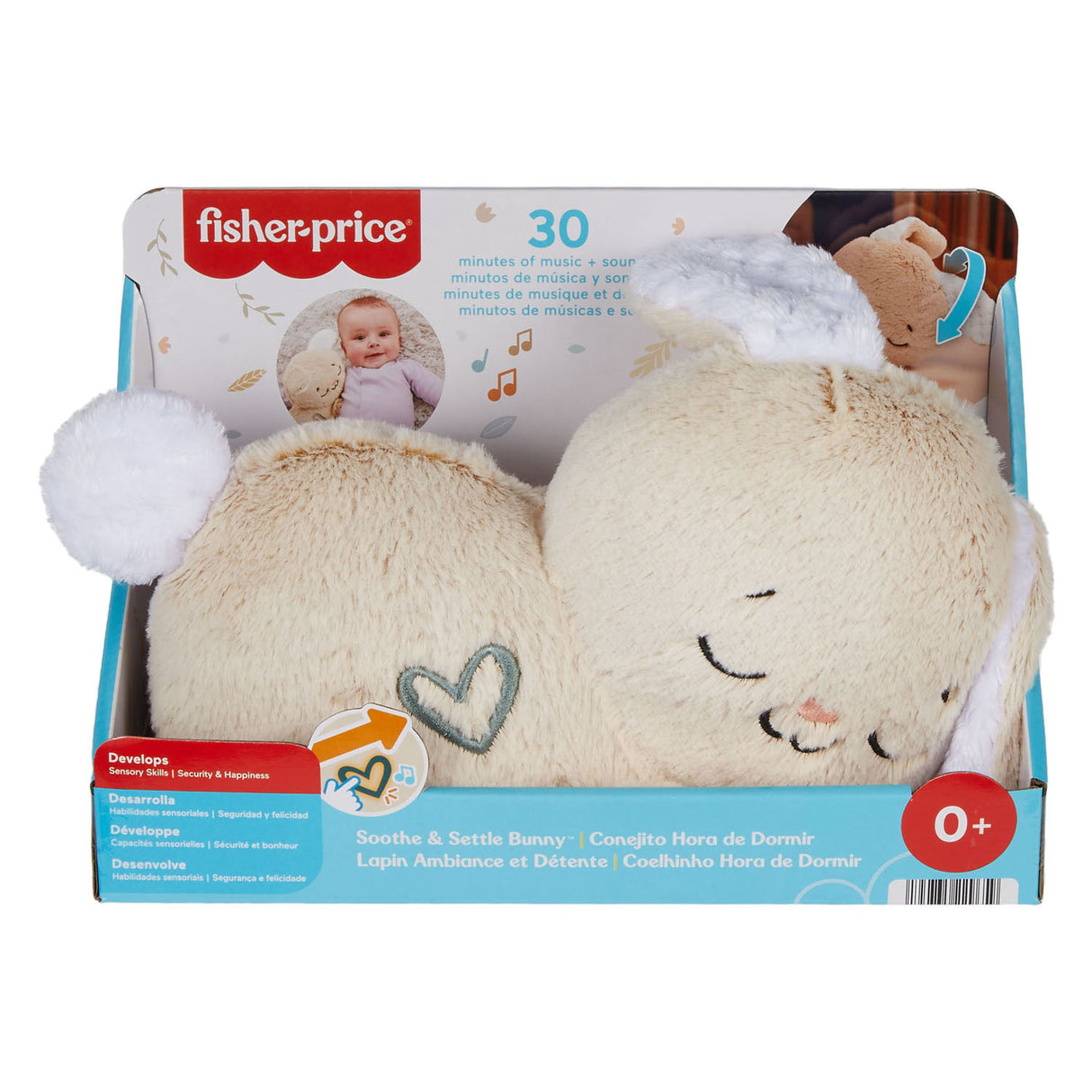 Fisher-Price Beruhigungshase – Kuscheltier mit Musik, Lichtern und Bewegung