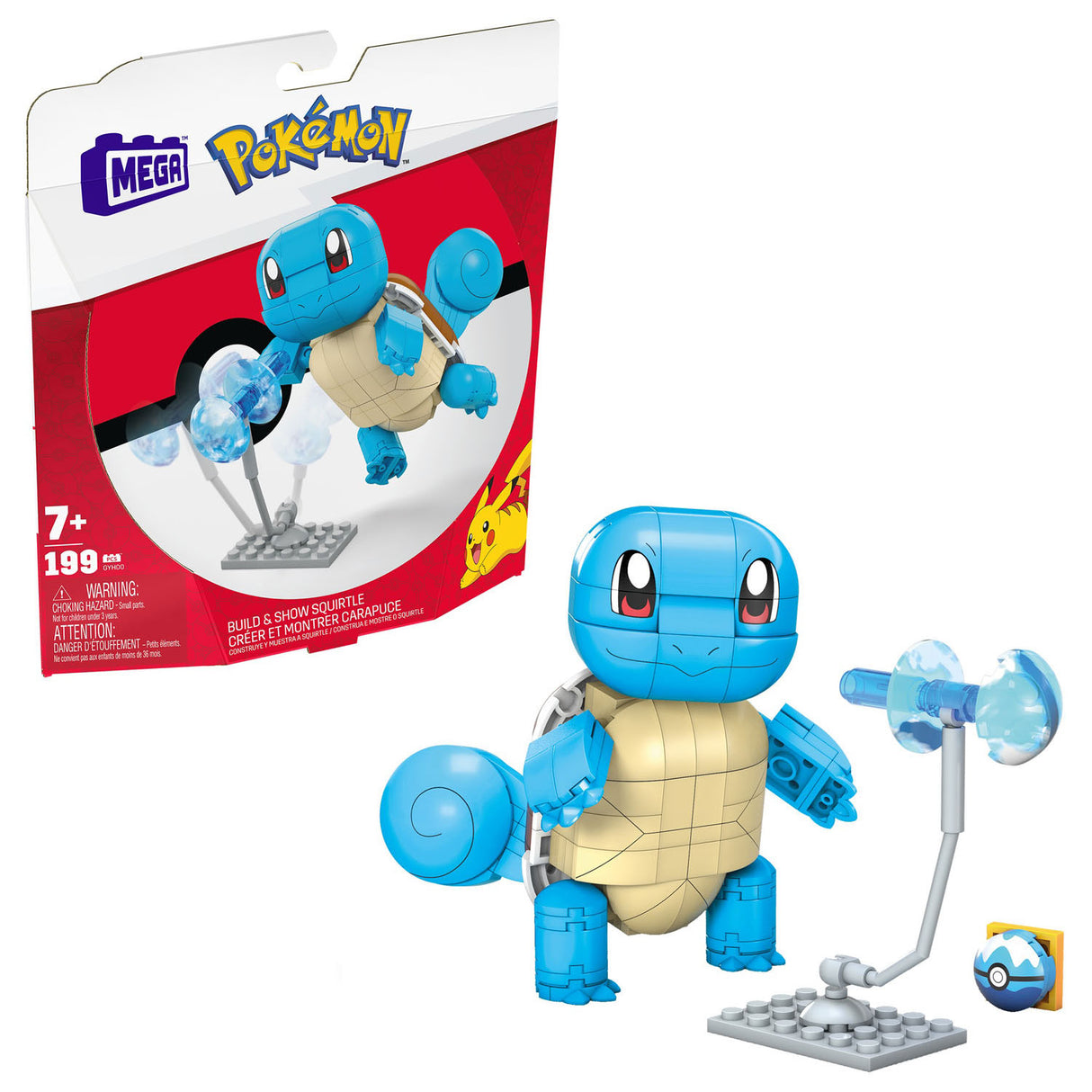 Mattel Mega Construx Pokémon-Bauset – Squirtle – 199 Teile.