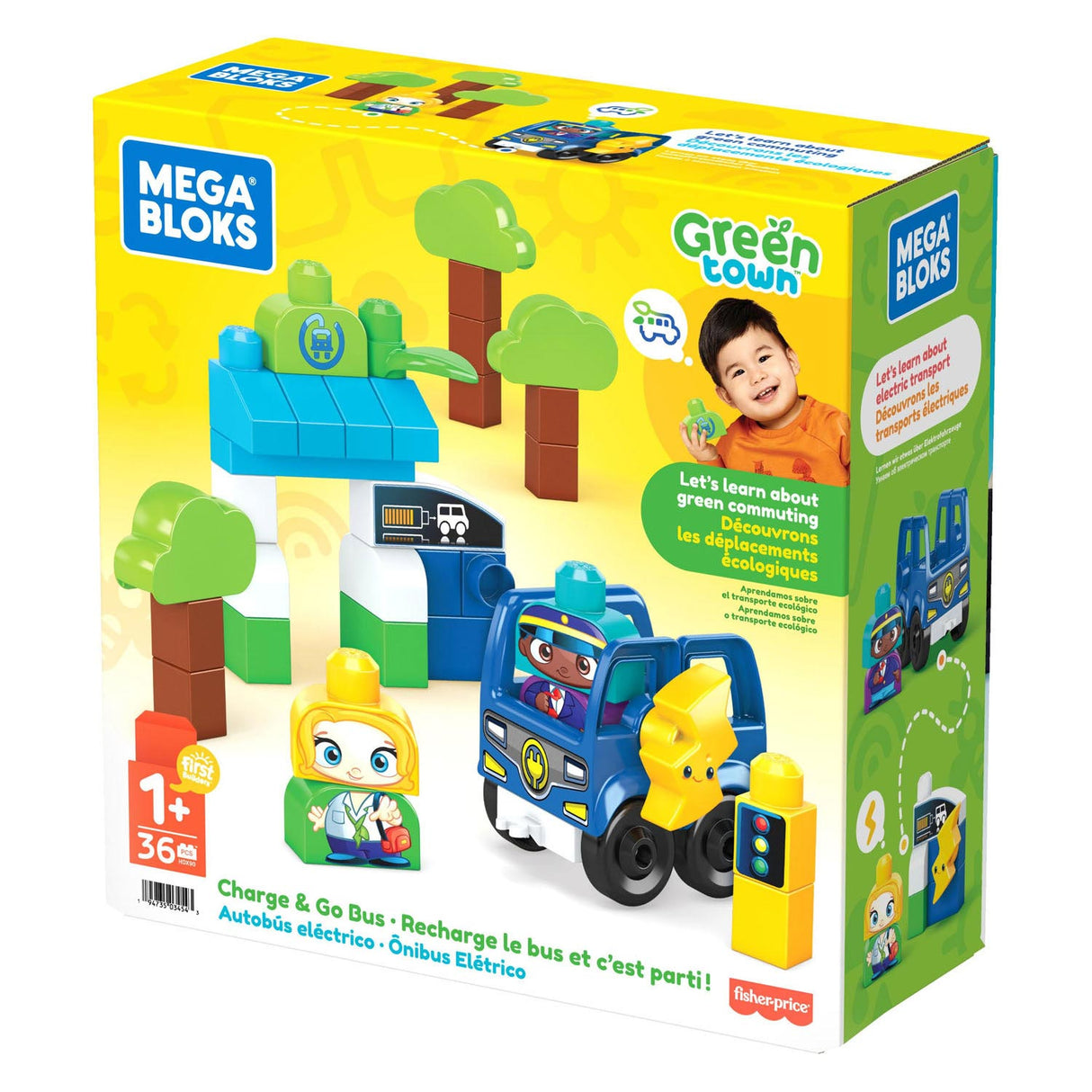 Mega Bloks Green Town ladet und fährt einen Bus