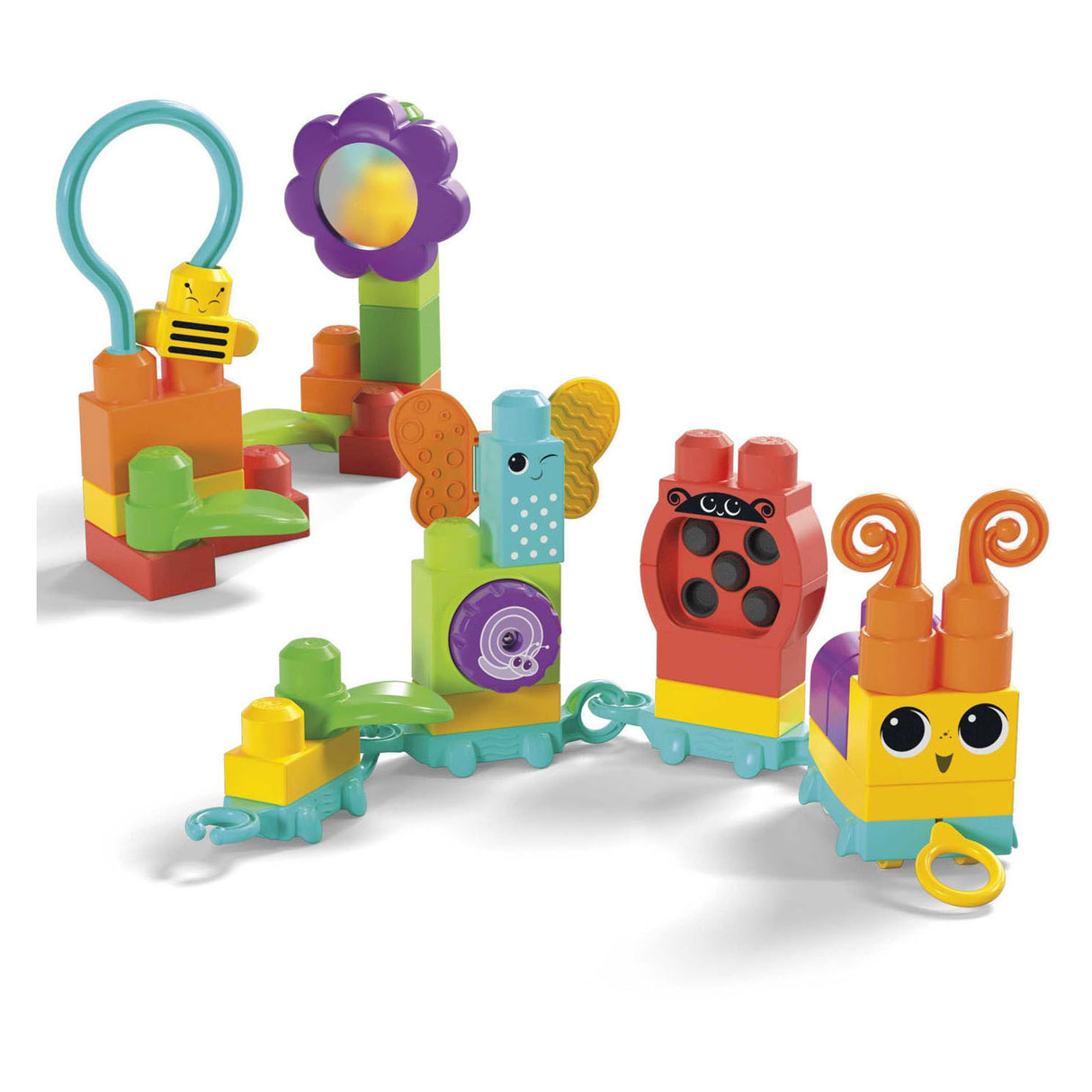 Mega Bloks Move'n Groove Caterpillar Bauset – 30 Teile.