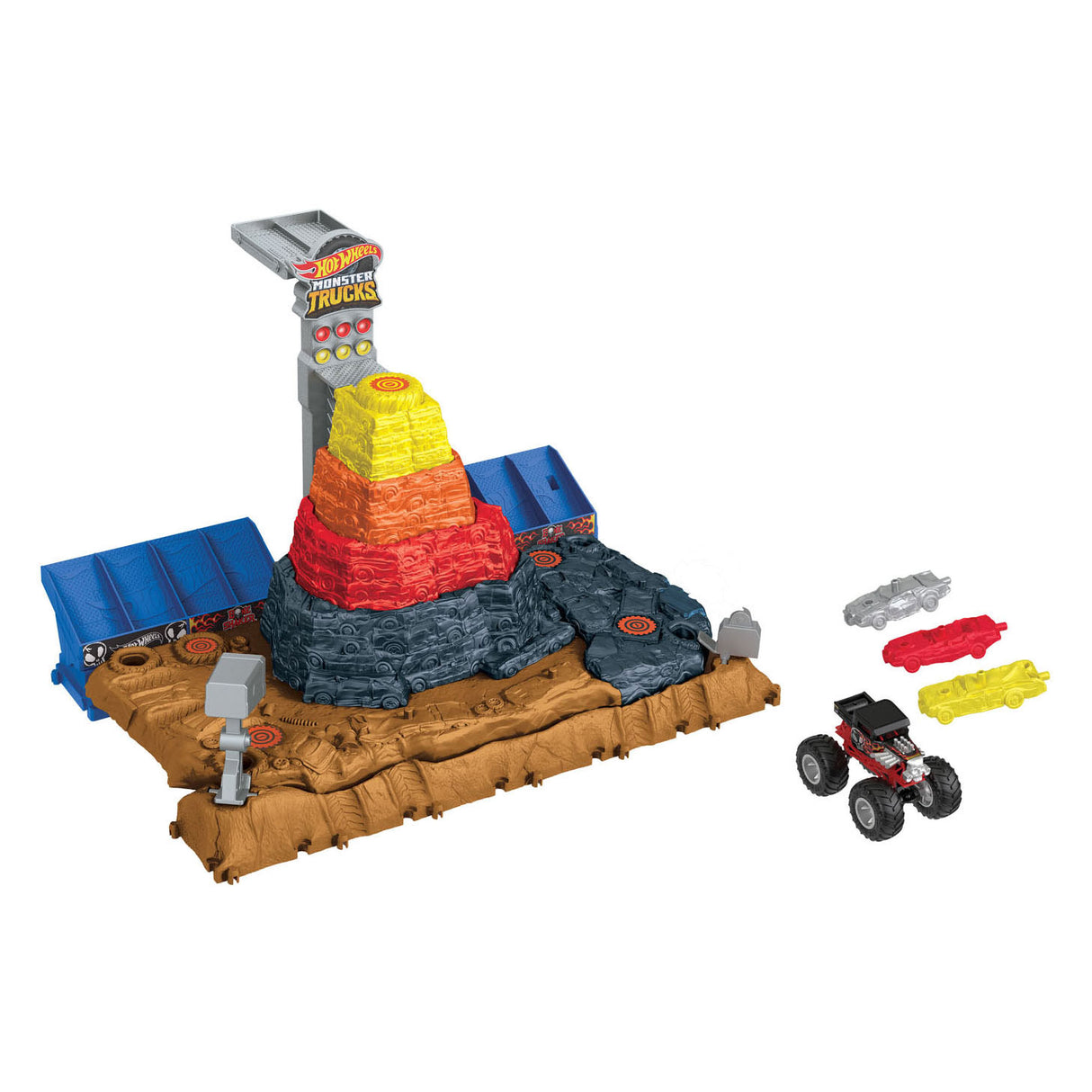 Hot Wheels Monster Trucks Arena Bone Shaker – Spielzeugauto-Rennstrecke