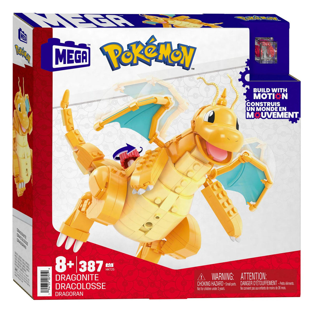 Mattel Mega Construx Pokémon Bauset – Dragonite – 387 Teile.