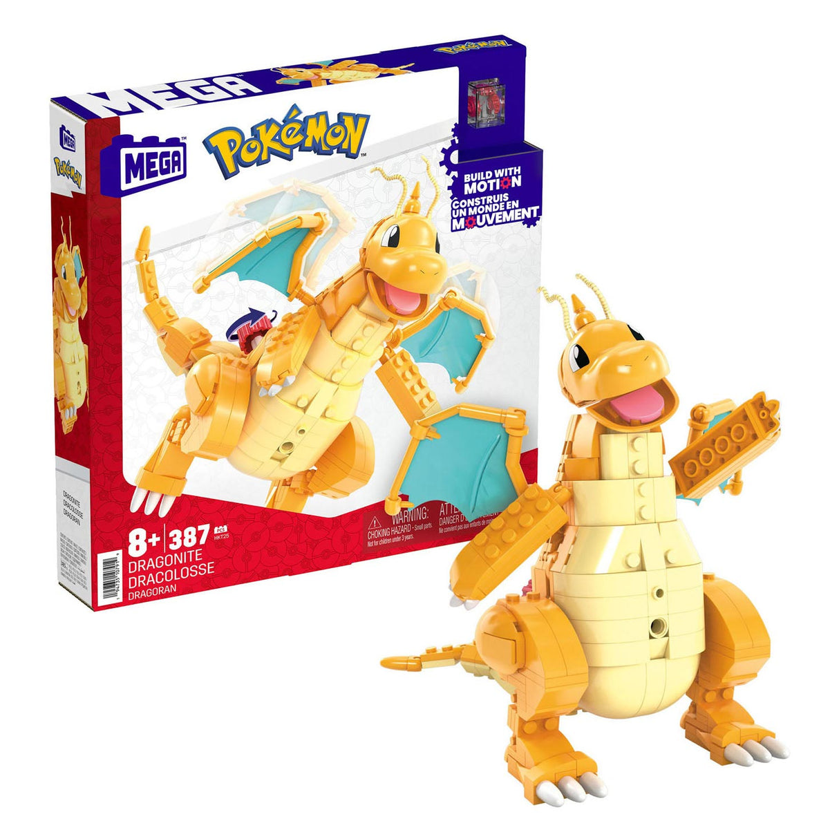 Mattel Mega Construx Pokémon Bauset – Dragonite – 387 Teile.