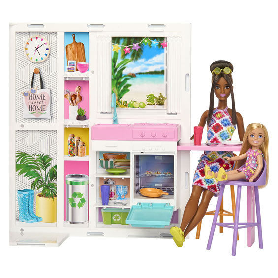 Mattel Barbie Holiday Home mit Fashion Doll Play Set