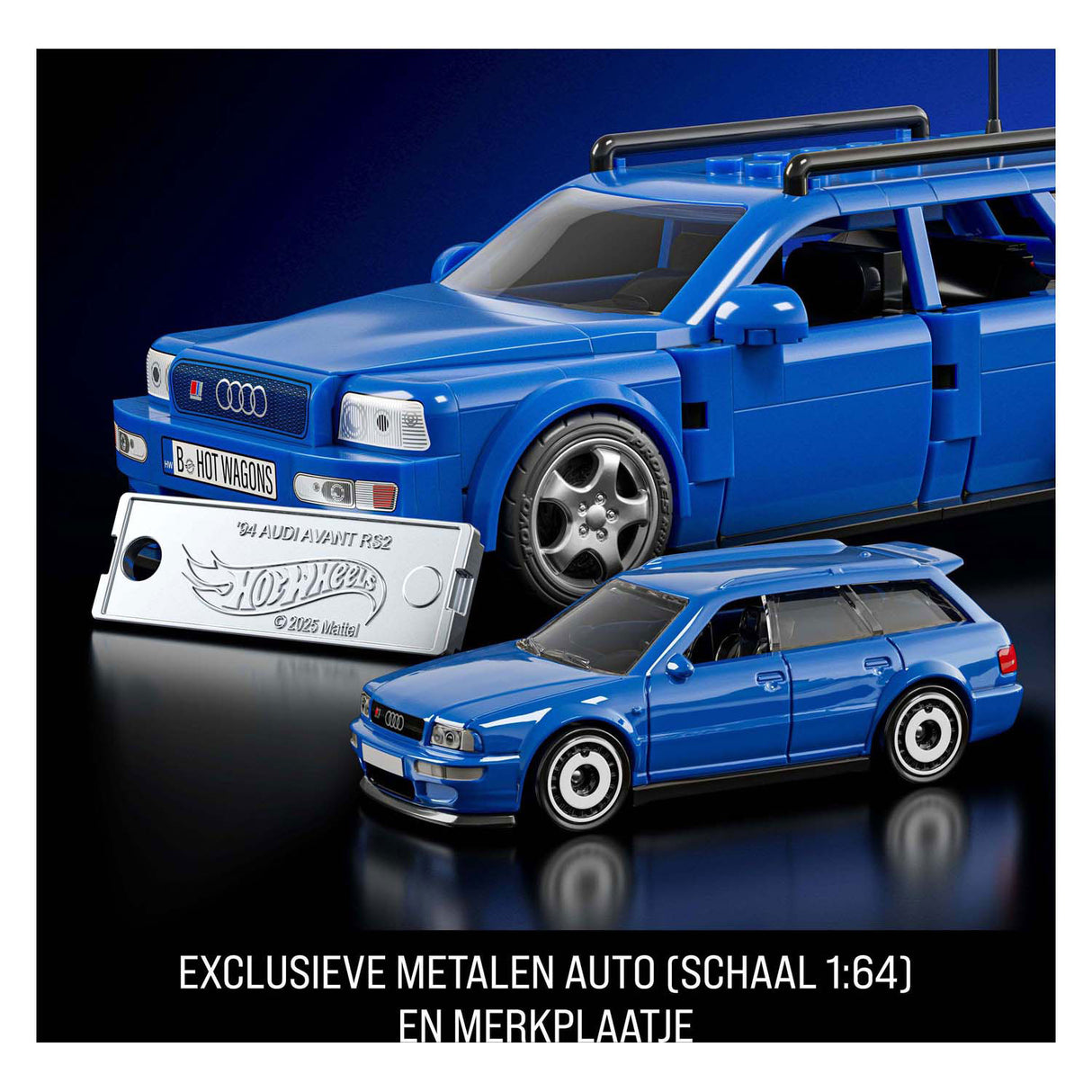 Mattel brick shop hot wheels speed series - '94 audi avant rs2 - construction toys - 252 parts
