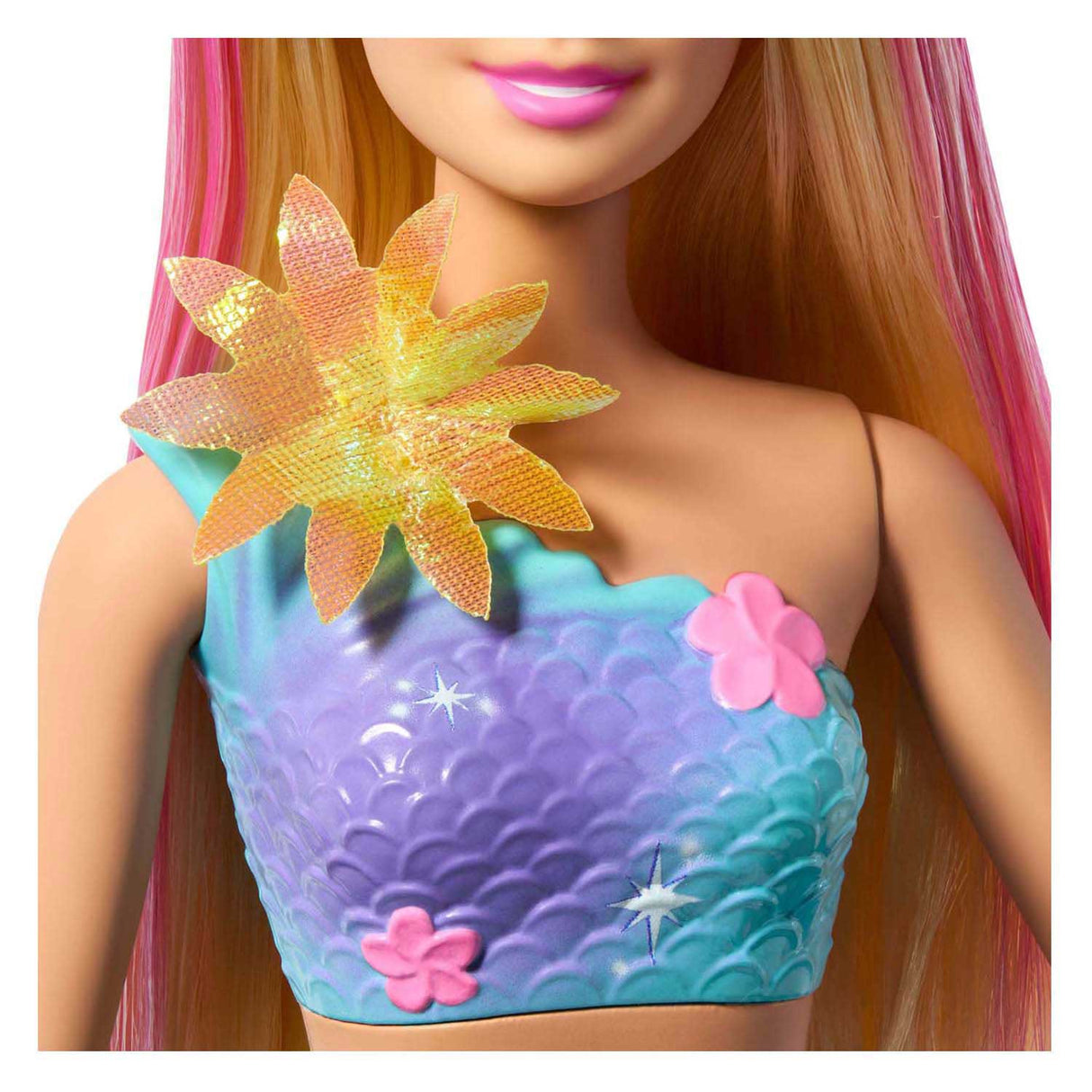 Barbie Meerjungfrau mit magischen Blumen blau