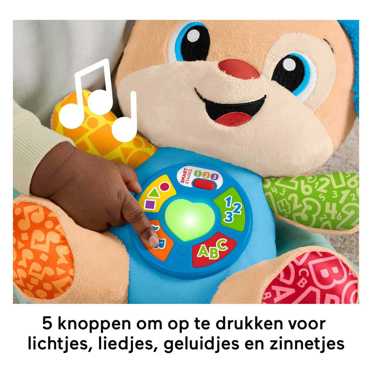 Lernspaßiges, mitwachsendes Welpenspielzeug von Fisher-Price – musikalisches Kuscheltier