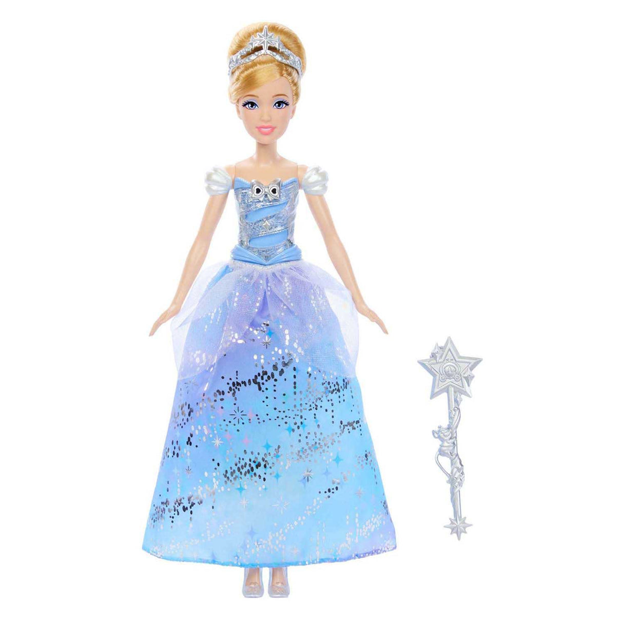 Mattel Disney Princess Cinderella – Bezaubernde Ballkleid-Modepuppe mit Lichtshow und Sound