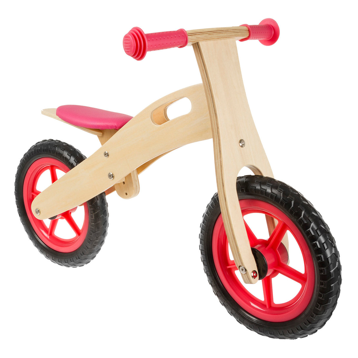 Msg Laufrad aus Holz mit Holzgriff 12 Zoll rot