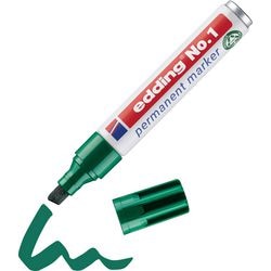 Permanente marker edding no. 1 groen 1-5 mm beitelvormige punt