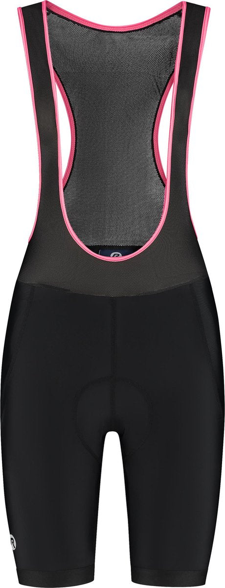 Rogelli core korte fietsbroek dames - bretels - zwart roze - l