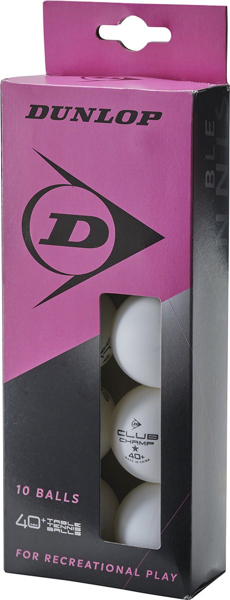 Dunlop - Tischtennisnetz - 40+ 10 Ball Polybeutel