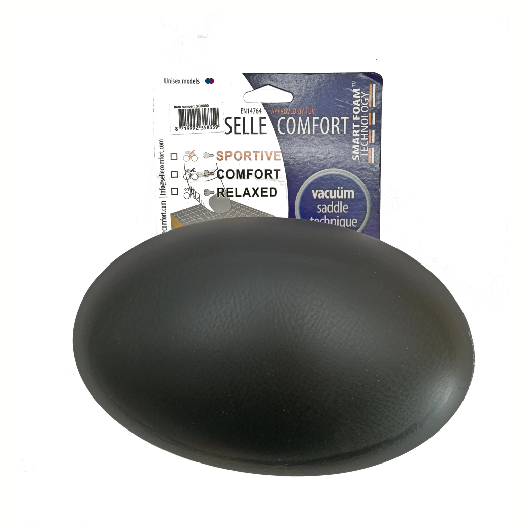 Selle Komfortrock Sattel 14,5 x 23 cm Damen Gel Schwarz