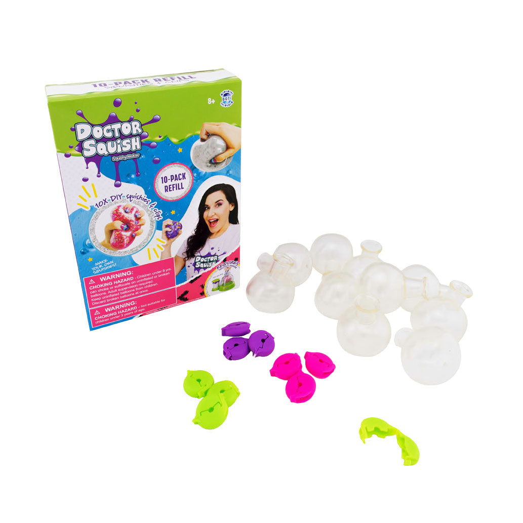 Boti Doctor Squish – Squishy-Pack-Nachfüllung – 10 x TPR-Squishies, 10 x Clips