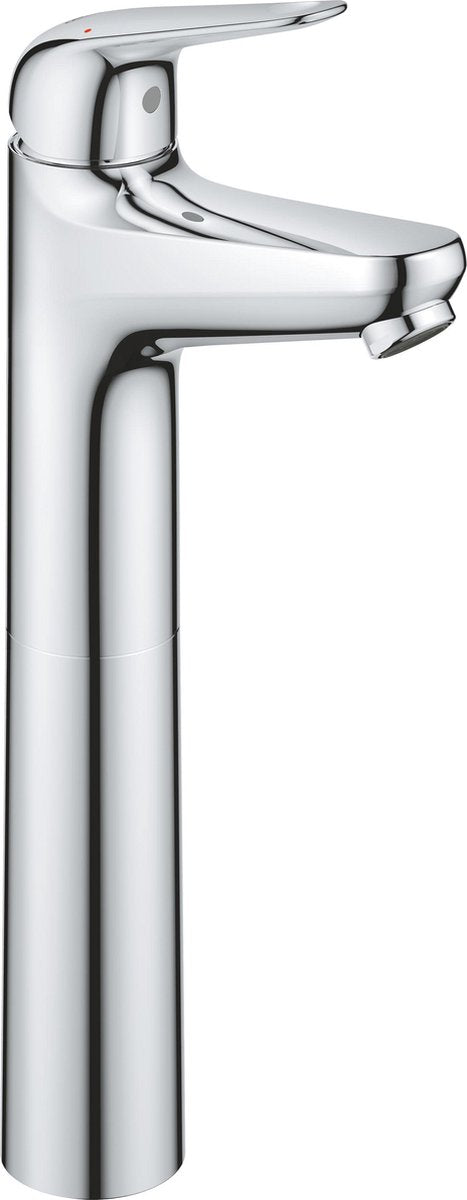Grohe Quickfix Swift Einhebelmischer für freistehende Waschtische mit Push-Open-Ablaufgarnitur – XL-Größe – wassersparend – Chrom
