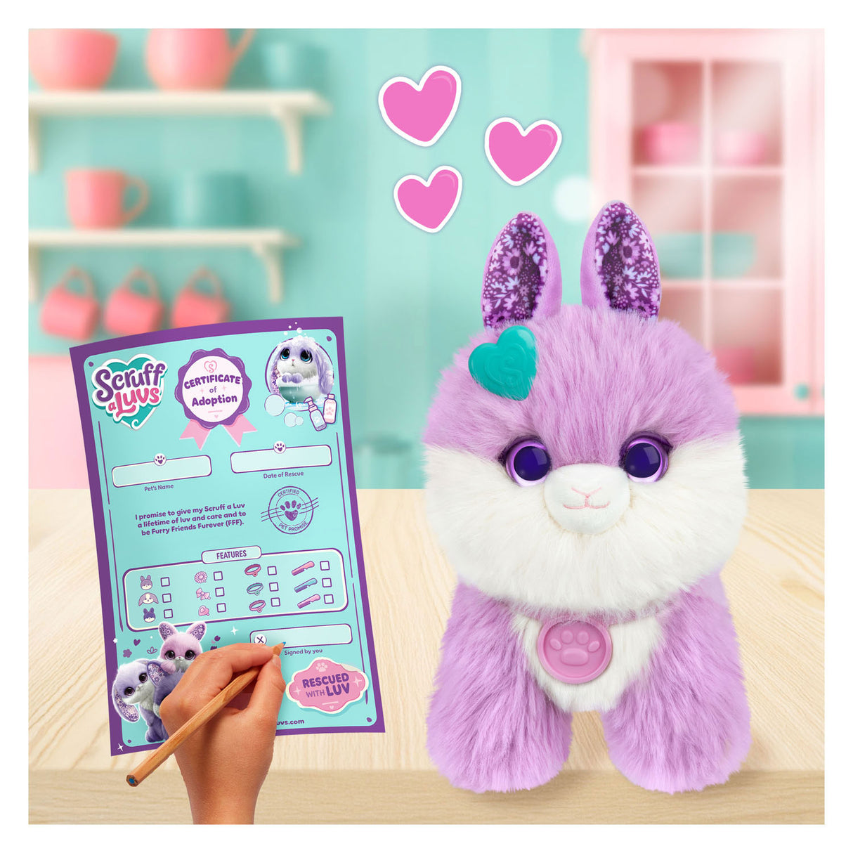 Spectron scruff a luv mystery konijn knuffel