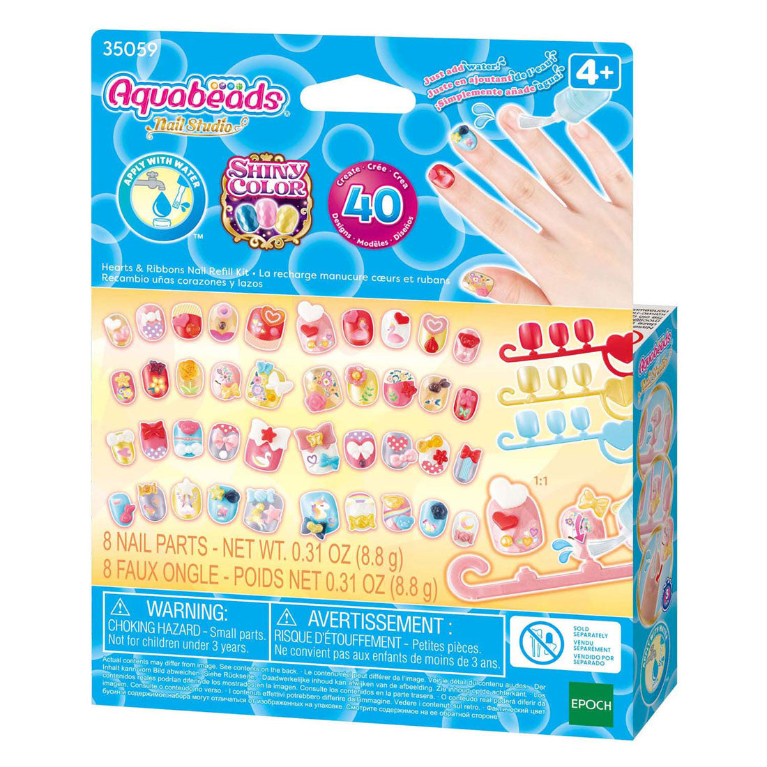 Aquabeads glitzerndes Nagelset, Nachfüllpackung