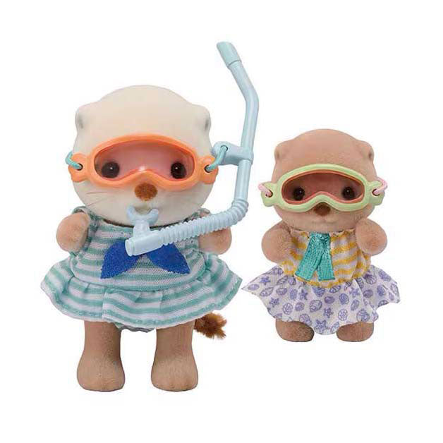 Sylvanian Family 5804 Sea Otter Sisters Spritziges Schnorchelset