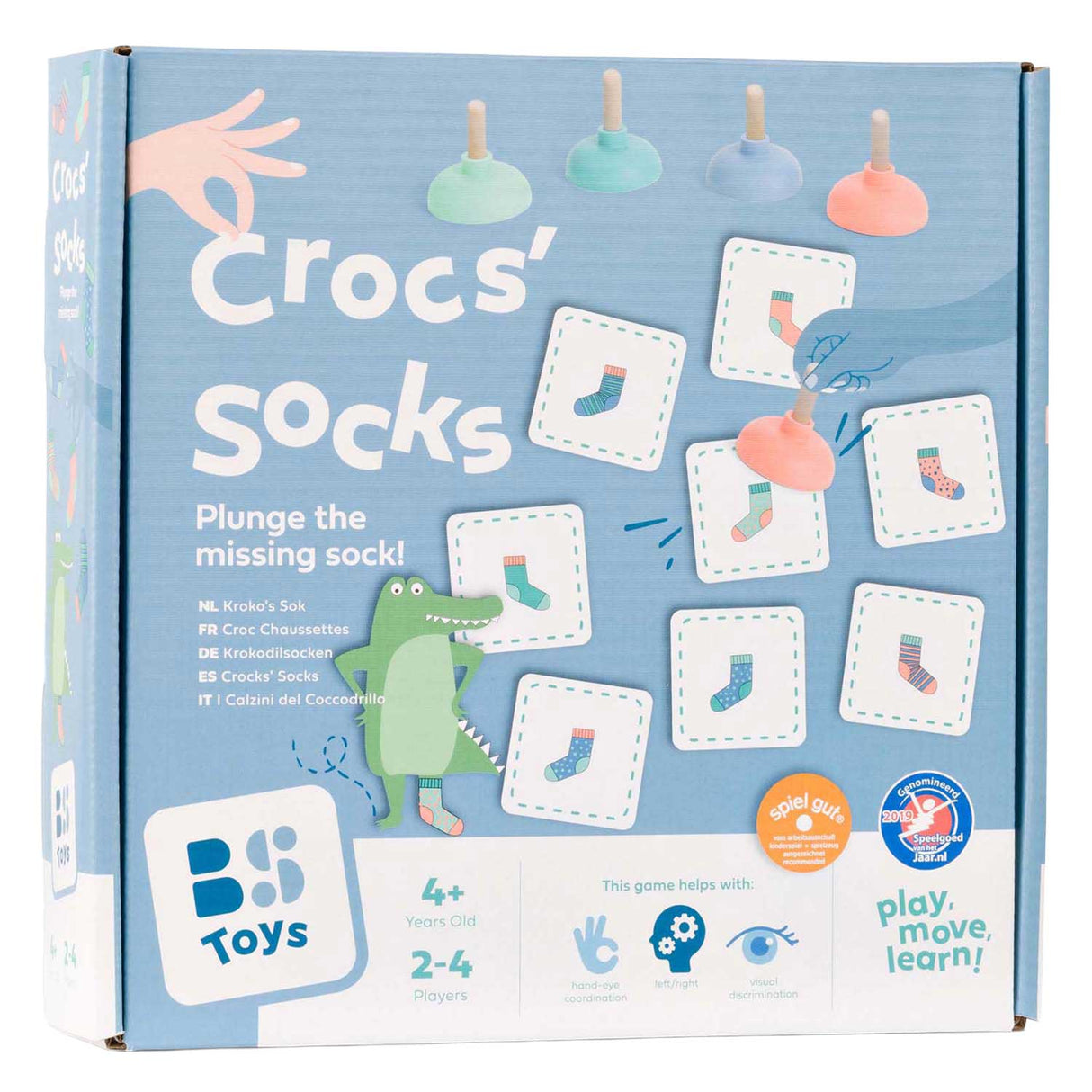 Bs Toys Krokodil-Socken-Memo – kinderleicht
