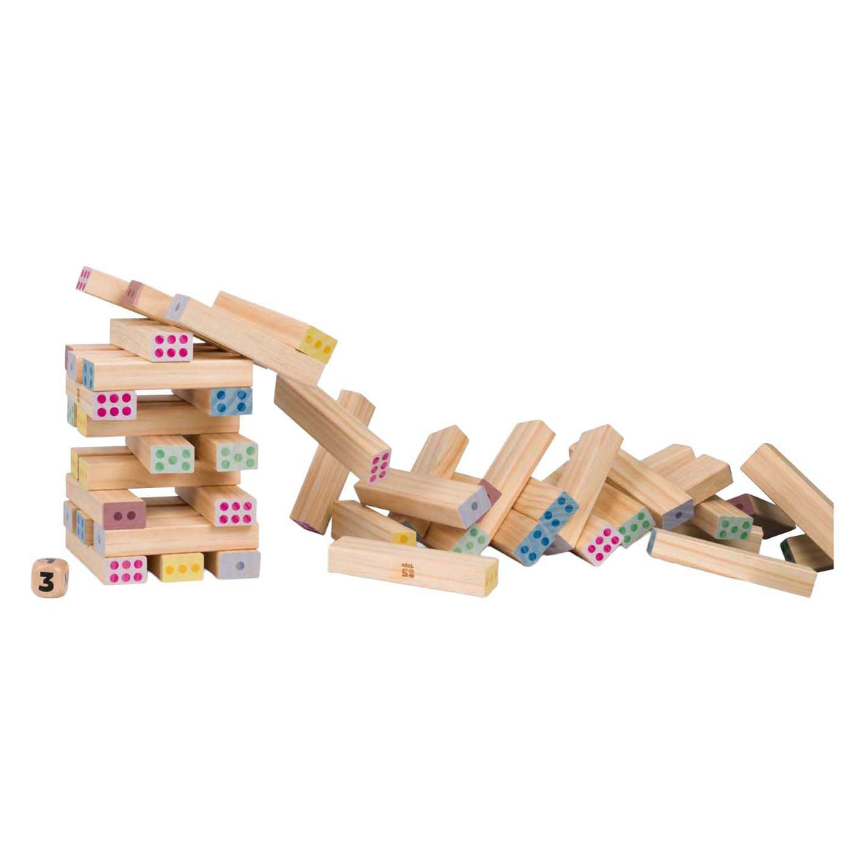 BS Toys Riesiger Zahlenturm aus Holz – 46-tlg.