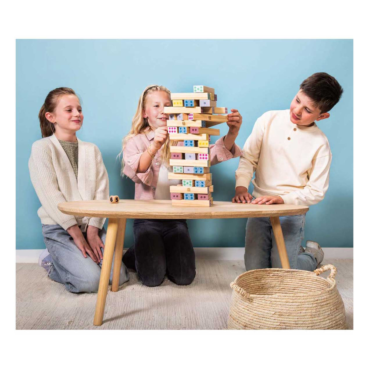 BS Toys Riesiger Zahlenturm aus Holz – 46-tlg.