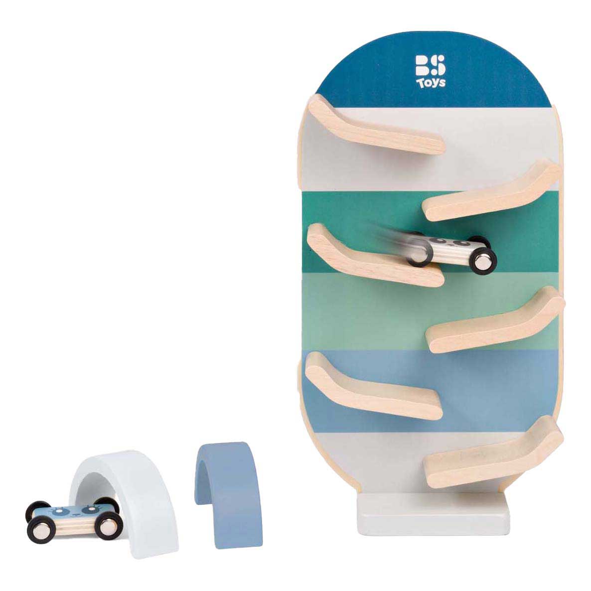 BS Toys Holzauto-Schienenset – 3-teilig.