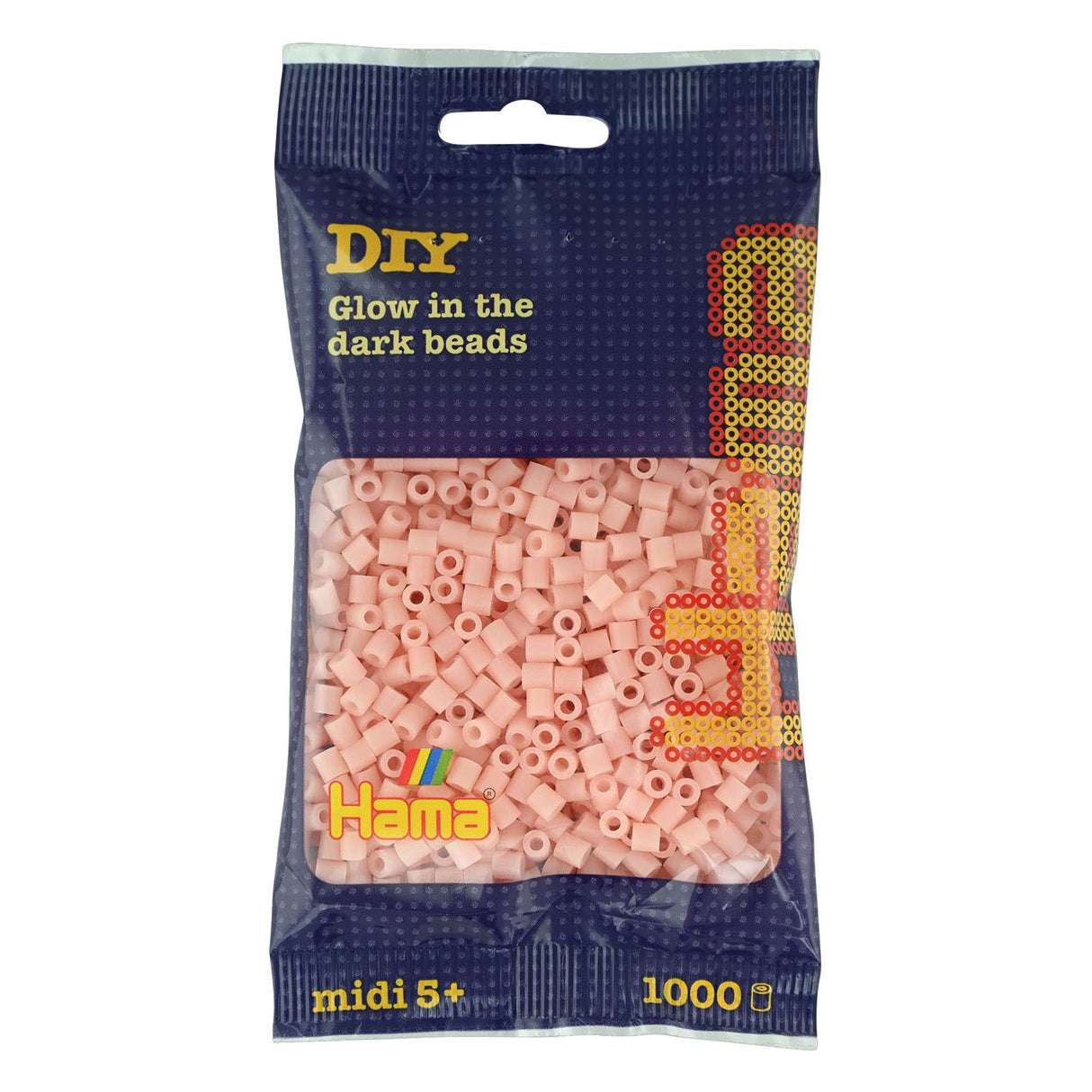 Hama String Perlen Lachsrosa im Dunkeln (056), 1000st.