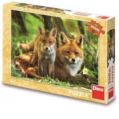 Dinotoys Dino-Puzzle – Fuchsmutter mit Jungem – 300 XL-Teile