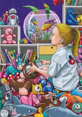 Dinotoys Dino-Puzzle „Mädchen im Kinderzimmer“, 300 XL-Teile