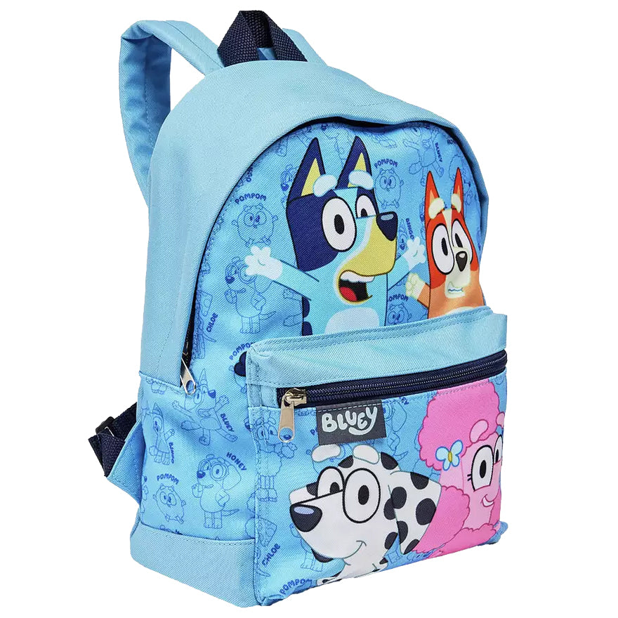Rucksack bluey Charaktere blau