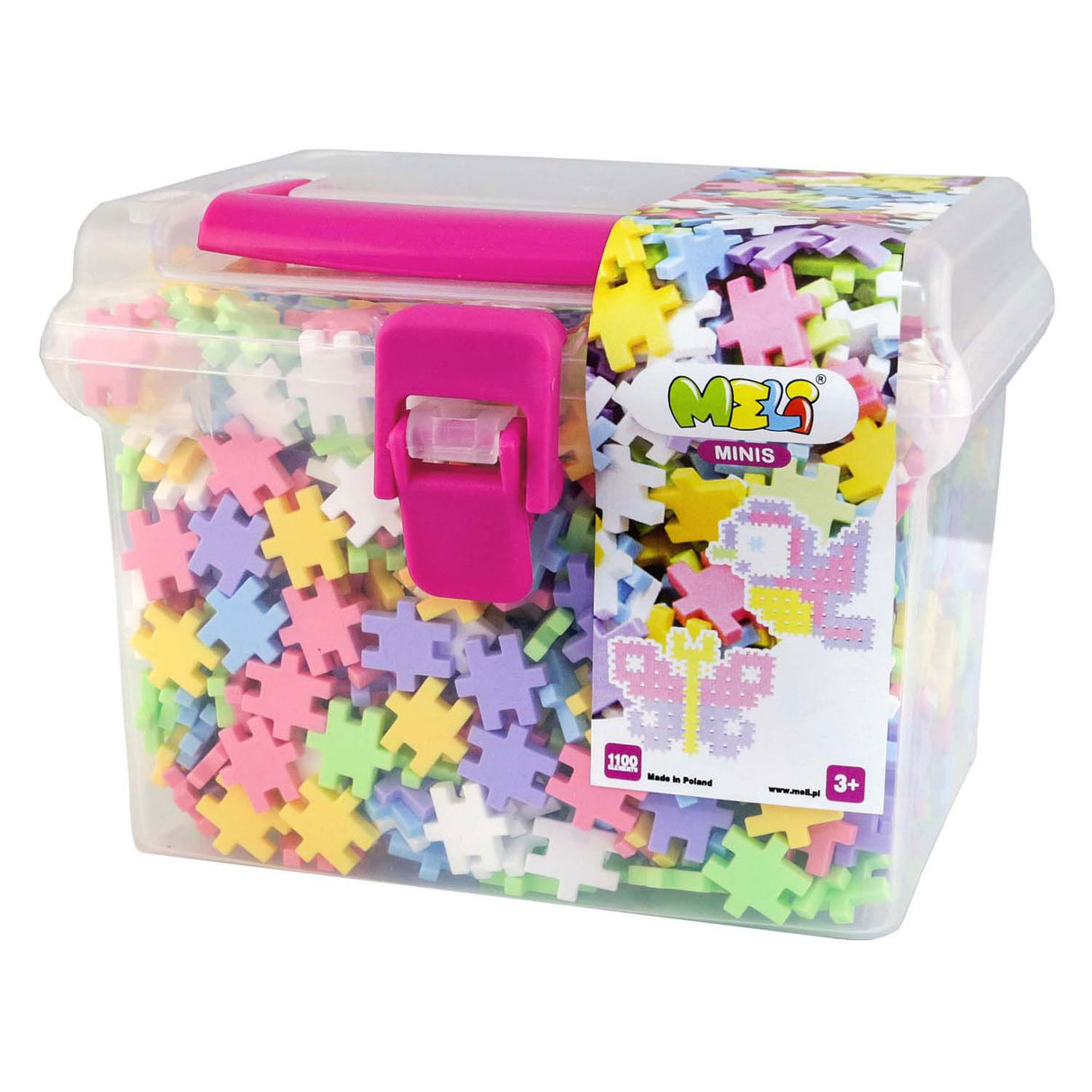 Meli minis Pastellbausteine Reisebox, 1100 Stk.