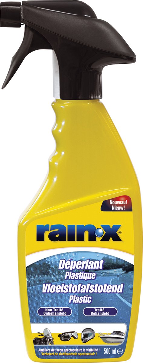 Rain-x wasserabweisendes Mittel für Kunststoff – Regen perlt ab – für Plexiglas-Visiere – Schutz vor Schmutz – 500 ml