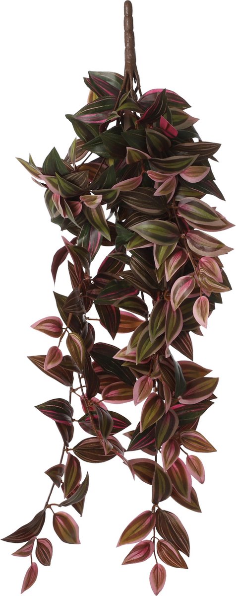 Mica decorations - tradescantia kunst hangplant - l15 x b20 x h54 cm - bordeaux